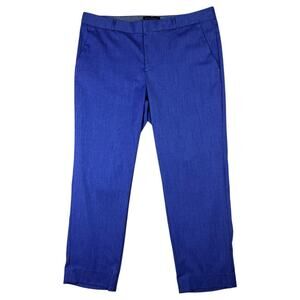 Banana Republic Avery Blue Mid-Rise Straight Trouser Ankle Dress Pant Blue Sz 12